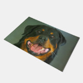 Rottweiler Hund. Fußmatte (Schrägansicht)