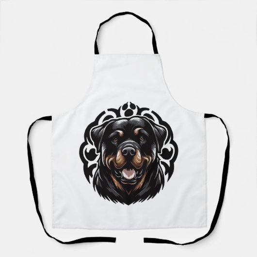 Rottweiler-Hund Gesicht Schürze (Vorderseite)