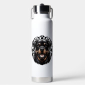 Rottweiler-Hund Gesicht Trinkflasche (Vorderseite)