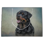 Rottweiler Hund Große Geschenktüte (Vorderseite)