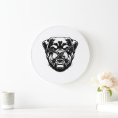 Rottweiler Hund Große Wanduhr (Zuhause)