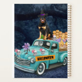 Rottweiler Hund Halloween LKW Beängstigende Nacht Planer (Rückseite)