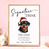 Rottweiler Hund Hochzeitsignatur Trinkzeichen Poster