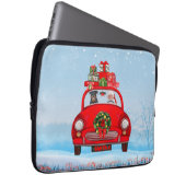 Rottweiler Hund in Auto mit dem Weihnachtsmann Laptopschutzhülle (Vorne Rechts)