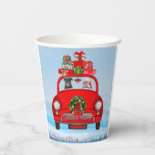 Rottweiler Hund in Auto mit dem Weihnachtsmann Pappbecher (Rückseite)