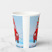 Rottweiler Hund in Auto mit dem Weihnachtsmann Pappbecher (Rechts)