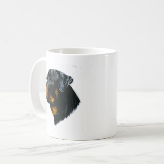 rottweiler Hund Kaffeetasse (Vorderseite Links)