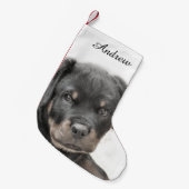 Rottweiler Hund Kleiner Weihnachtsstrumpf (Vorderansicht (hängend))