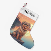 Rottweiler Hund Kleiner Weihnachtsstrumpf (Vorderansicht (hängend))