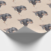 Rottweiler Hund Kunst-Geschenk Geschenkpapier (Ecke)