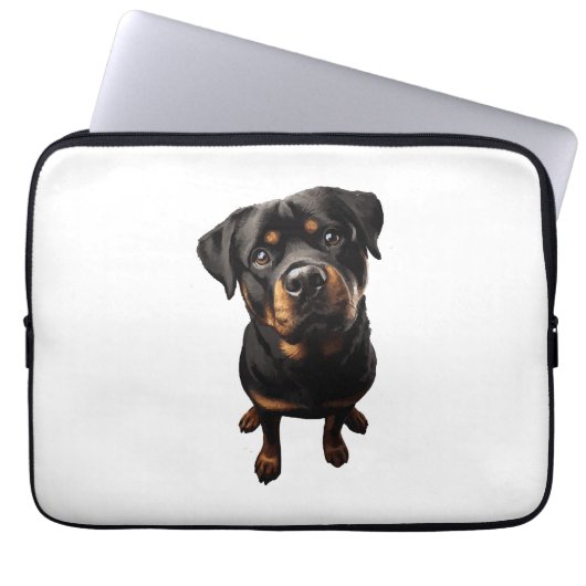 Rottweiler Hund Laptopschutzhülle (Vorderseite)