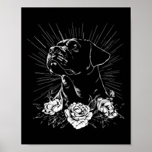 Rottweiler Hund Lover Retro Stil Tattoo _1 Poster