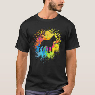 Rottweiler Hund Lover Wasserfarbe Silhouette T-Shirt