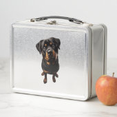 Rottweiler Hund Metall Brotdose (Beispiel)