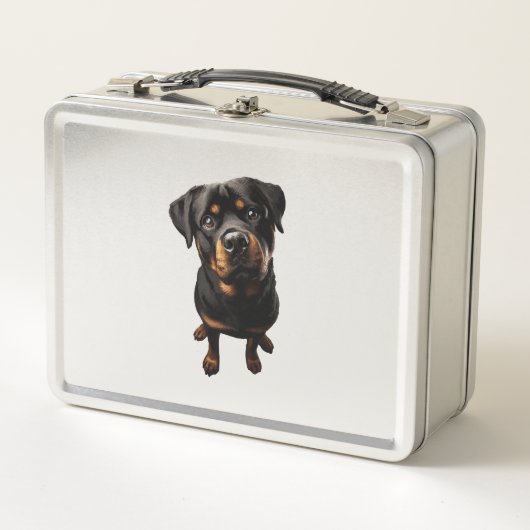 Rottweiler Hund Metall Brotdose (Vorderseite)