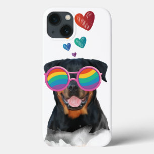 Rottweiler-Hund mit Herzen Valentinstag Case-Mate iPhone Hülle