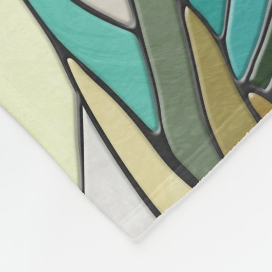 Rottweiler-Hund - Mosaikkunst Fleecedecke (Ecke)