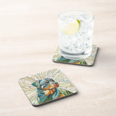 Rottweiler-Hund - Mosaikkunst Getränkeuntersetzer (Rechte Seite)