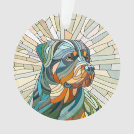 Rottweiler-Hund - Mosaikkunst Ornament