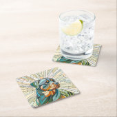 Rottweiler-Hund - Mosaikkunst Rechteckiger Pappuntersetzer (Vor Ort)