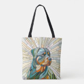 Rottweiler-Hund - Mosaikkunst Tasche (Rückseite)
