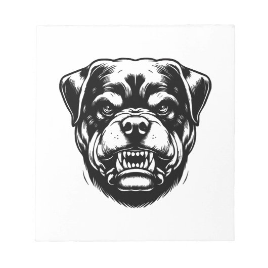 Rottweiler Hund Notizblock (Vorderseite)