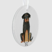 Rottweiler Hund Ornament (Vorderseite)