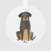 Rottweiler Hund Ornament (Rückseite)