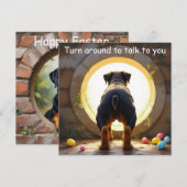 Rottweiler-Hund - Ostern Feiertagskarte (Vorne/Hinten)