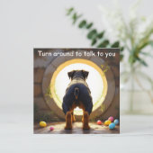 Rottweiler-Hund - Ostern Feiertagskarte (Stehend Vorderseite)