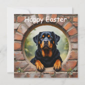Rottweiler-Hund - Ostern Feiertagskarte (Rückseite)