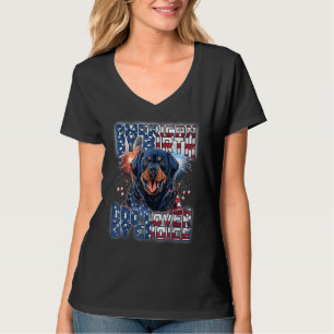 Rottweiler Hund Patriotischer 4. Juli Hundemama V T-Shirt