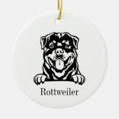 Rottweiler Hund Personalisierte Haustiere Ornament (Vorne)