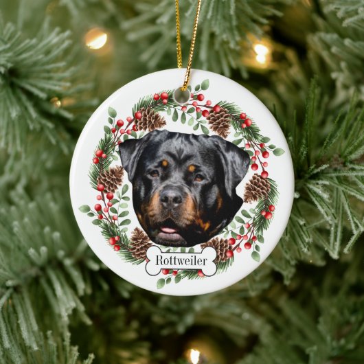 Rottweiler Hund Personalisierte Haustiere Ornament (Baum)
