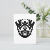 Rottweiler Hund  Postkarte (Stehend Vorderseite)