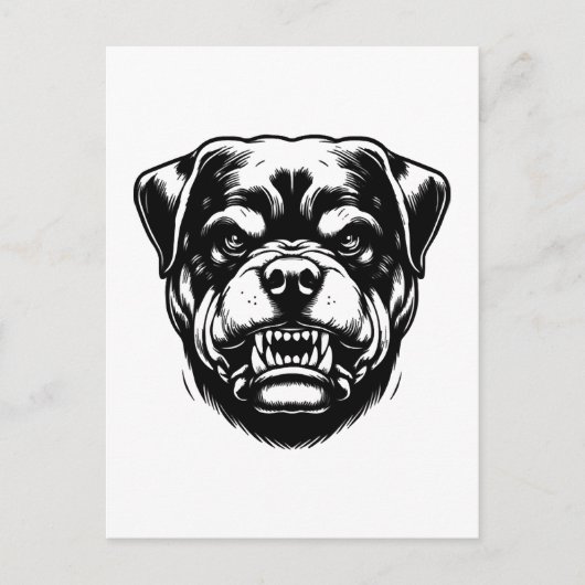 Rottweiler Hund  Postkarte (Vorderseite)
