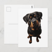 Rottweiler Hund Postkarte (Vorne/Hinten)