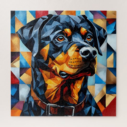 Rottweiler Hund Puzzle (Vertikal)