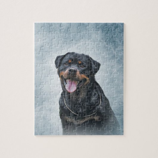 Rottweiler Hund Puzzle (Vertikal)