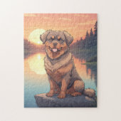 Rottweiler Hund Puzzle (Vertikal)