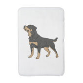 Rottweiler Hund, Rottweiler Hund stehend Badematte (Vorderseite Vertikal)