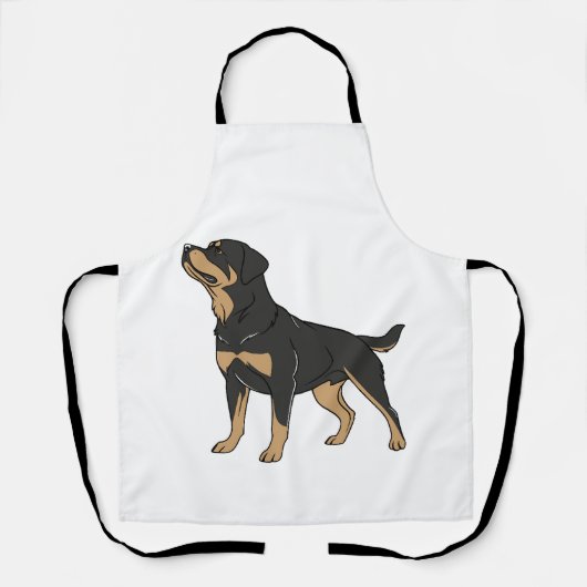 Rottweiler Hund, Rottweiler Hund stehend Schürze (Vorderseite)