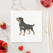 Rottweiler Hund, Rottweiler Hund stehend Serviette (Beispiel)