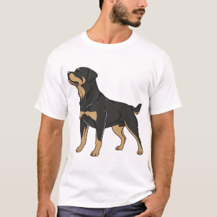 Rottweiler Hund, Rottweiler Hund stehend T-Shirt