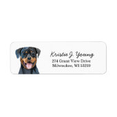 Rottweiler Hund Rücksendeadresse (Vorne)