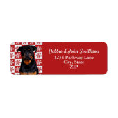 Rottweiler Hund Rücksendeadresse Weihnachten (Vorne)