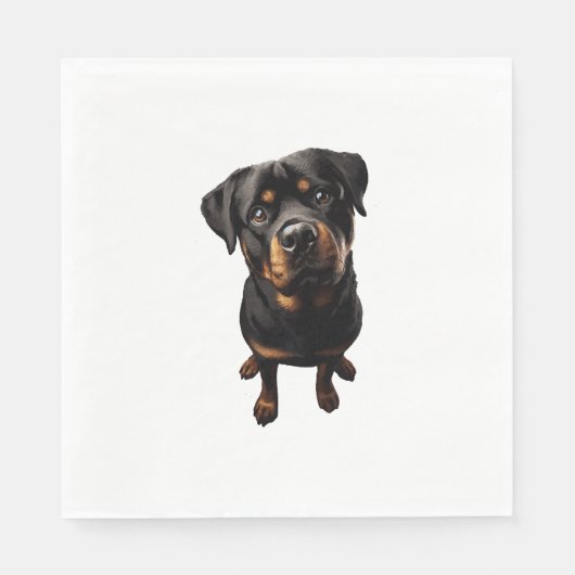 Rottweiler Hund Serviette (Vorderseite)