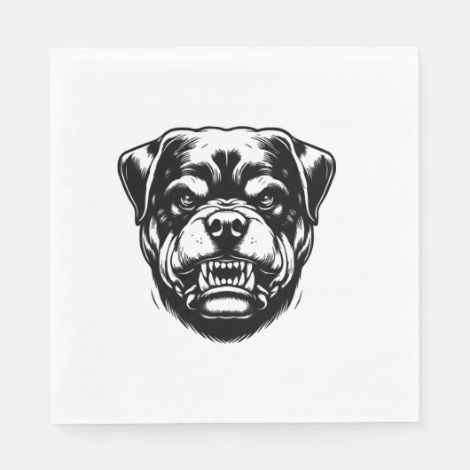Rottweiler Hund  Serviette (Vorderseite)