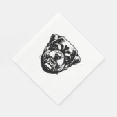 Rottweiler Hund  Serviette (Ecke)