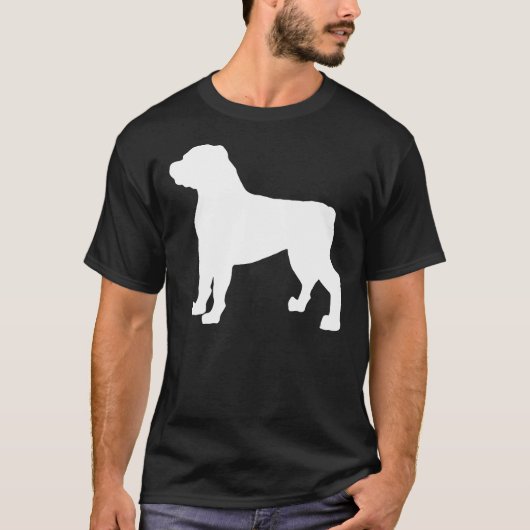 Rottweiler Hund Silhouette 22 T-Shirt (Vorderseite)
